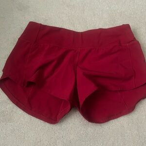 Lululemon Athletica Red Women's Athletic Shorts